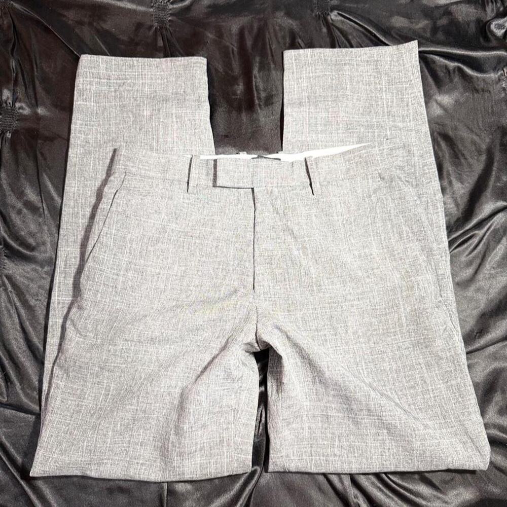 H&M gray linen blend pants